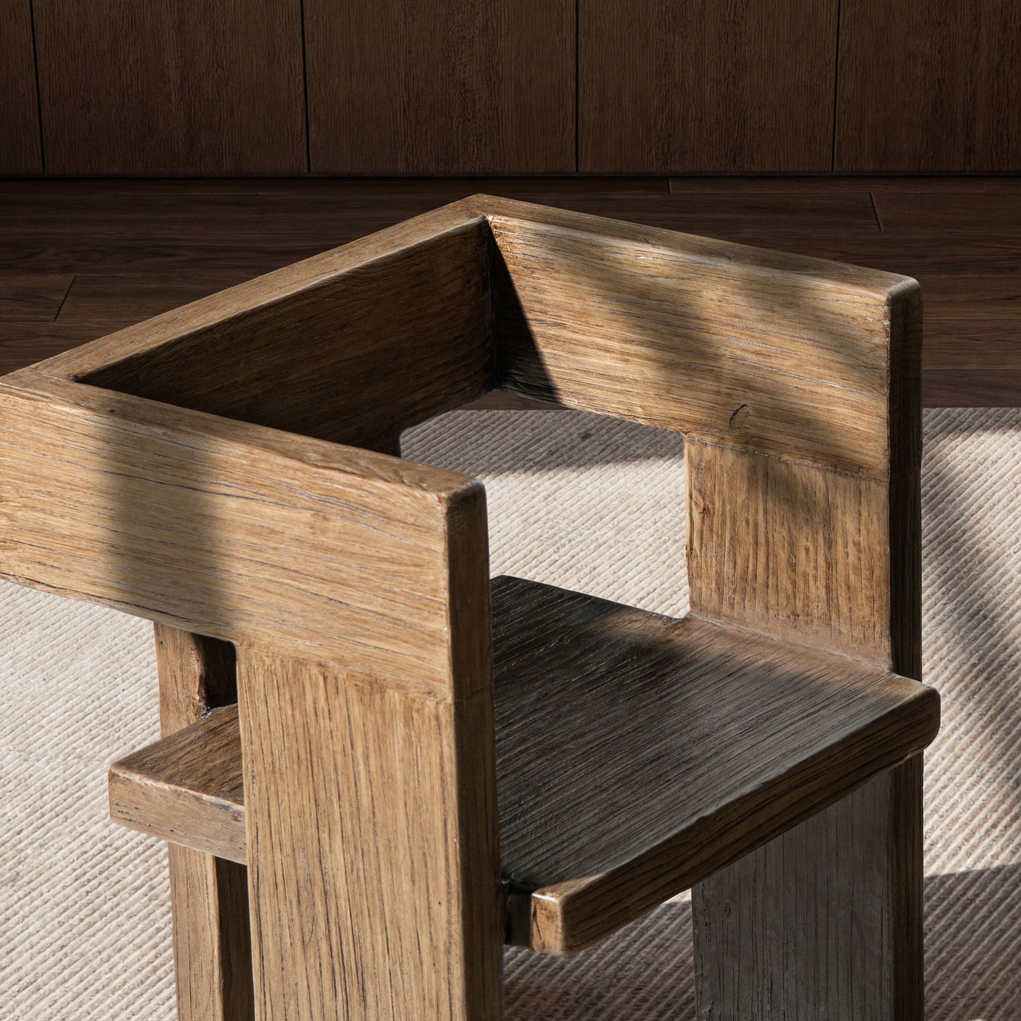 Avenel Sculptural Reclaimed Elm Accent Chair