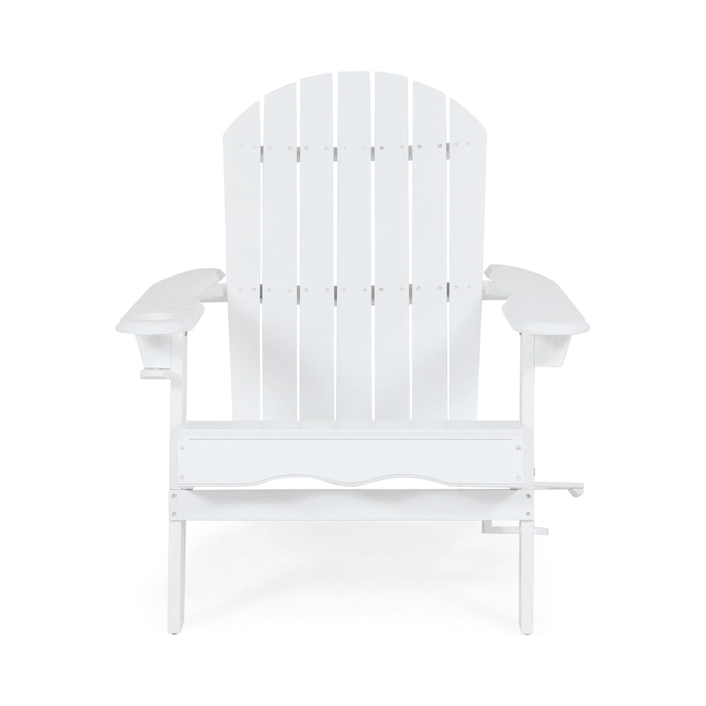 Zenithia Outdoor Foldable Adirondack Chair with 2 Cup Holders