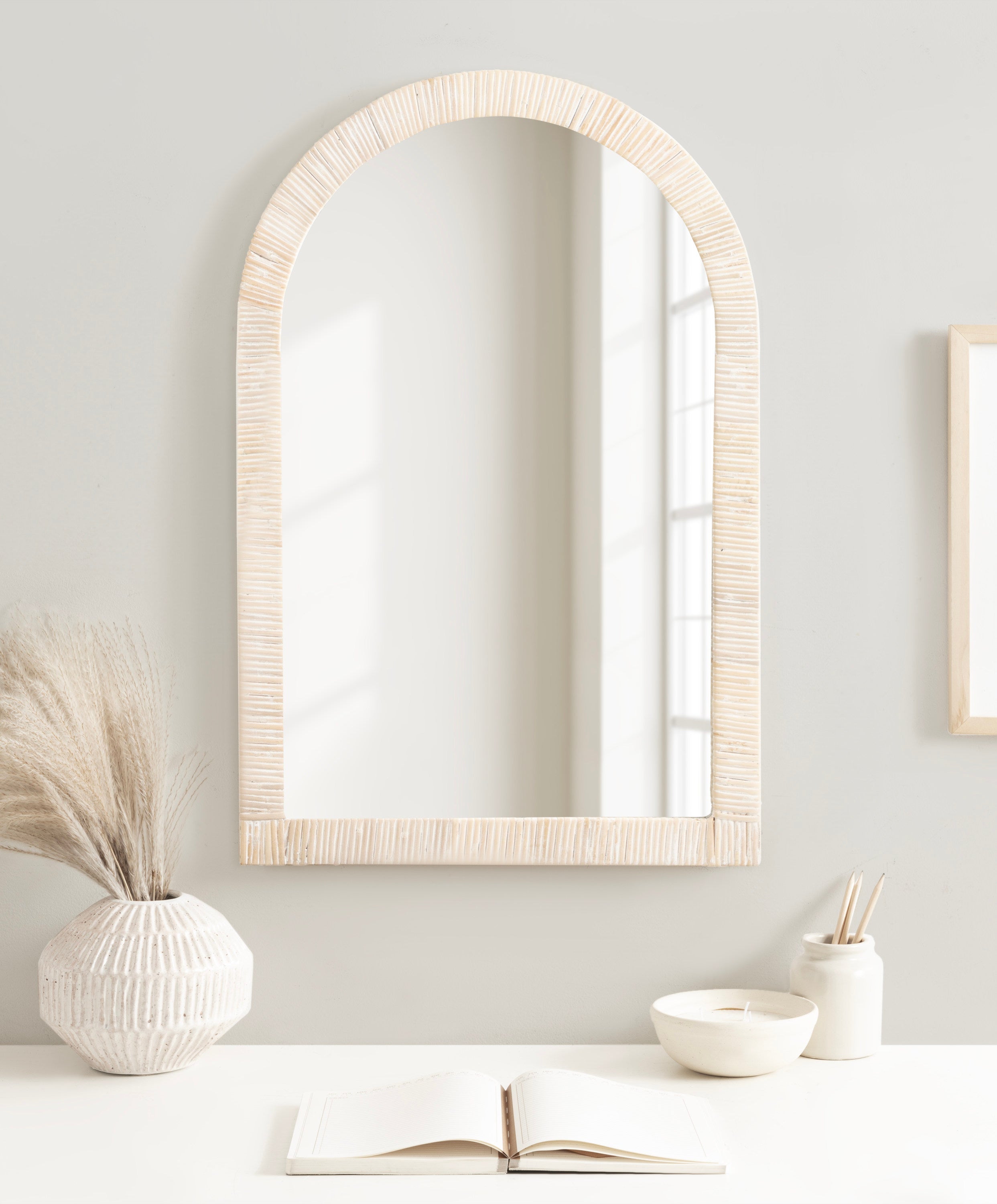 Rahfy Arch Framed Wall Mirror