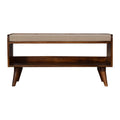 Mango Wood Upholstered Bench