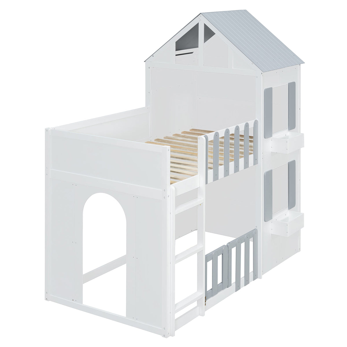 Twin Over Twin House Bunk Bed