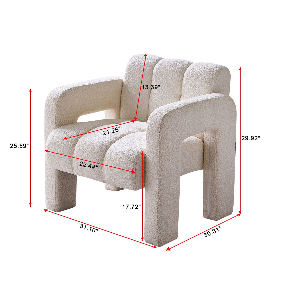 Bouclé Upholstered Accent Chair