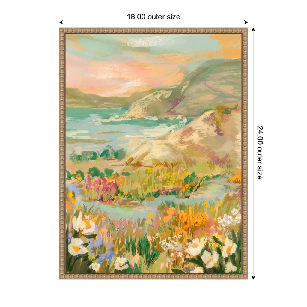 Sylvie Landscape 4 Framed Canvas by Annie Quigley