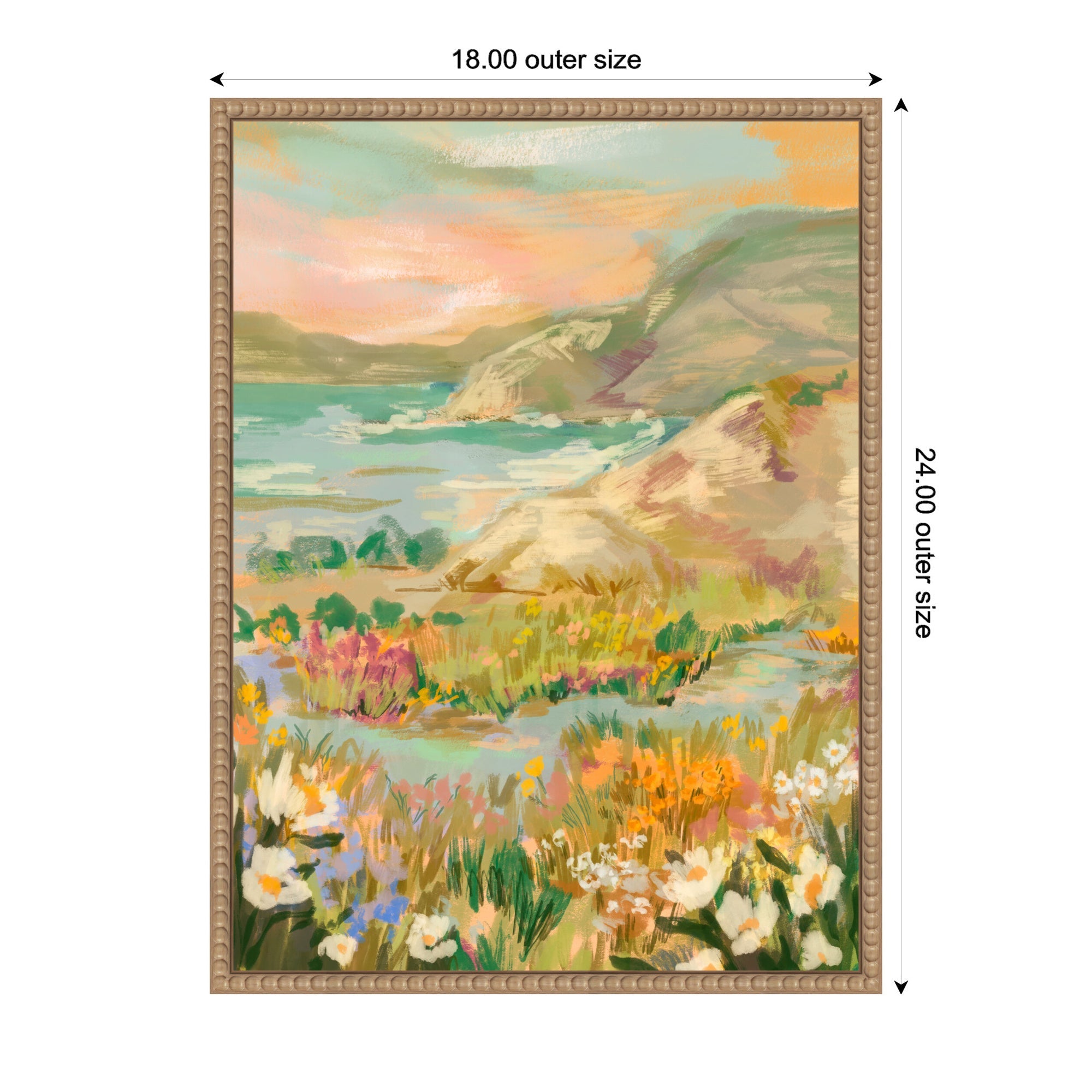 Sylvie Landscape 4 Framed Canvas by Annie Quigley