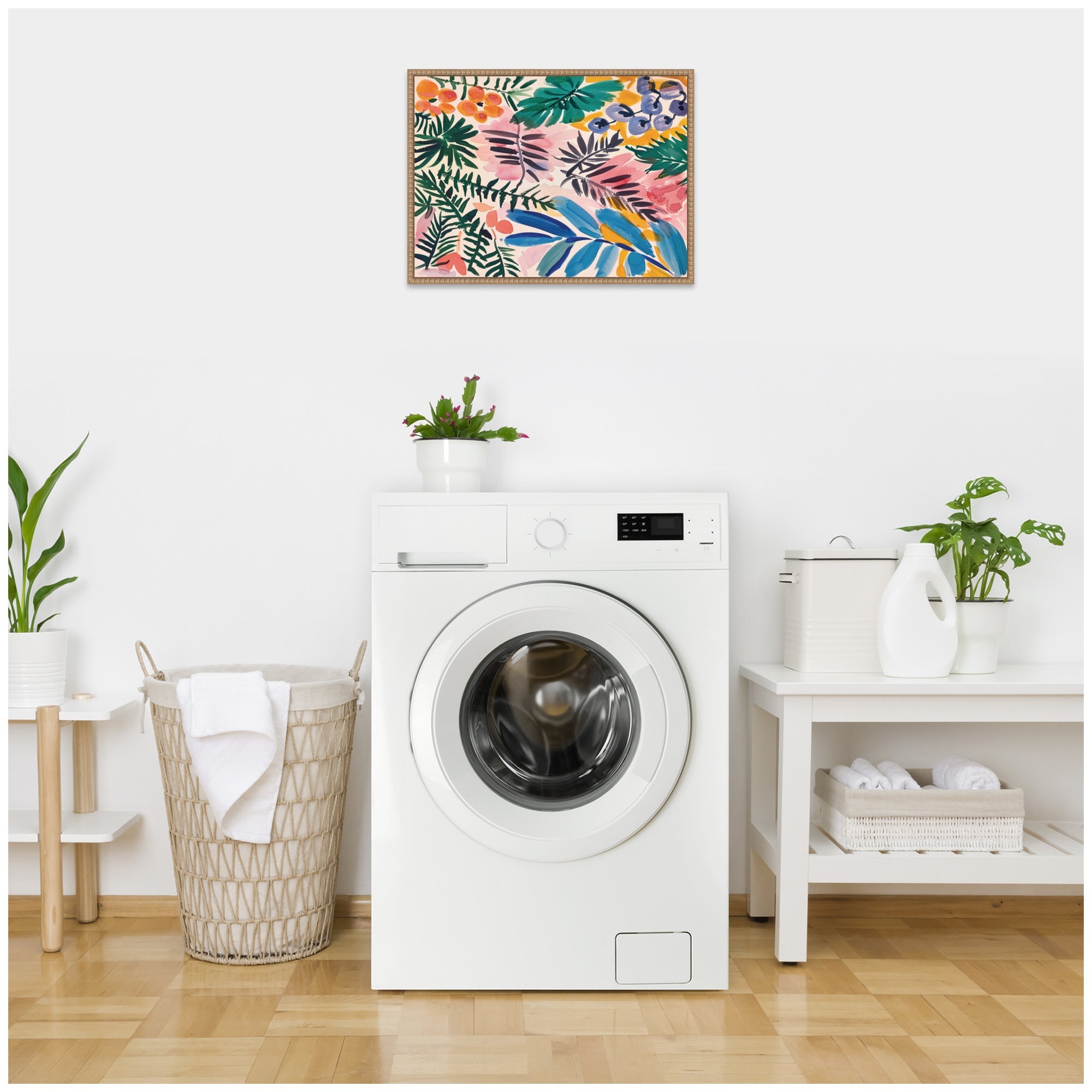 Sylvie Jungle Botanical Framed Canvas by Amy Lighthall