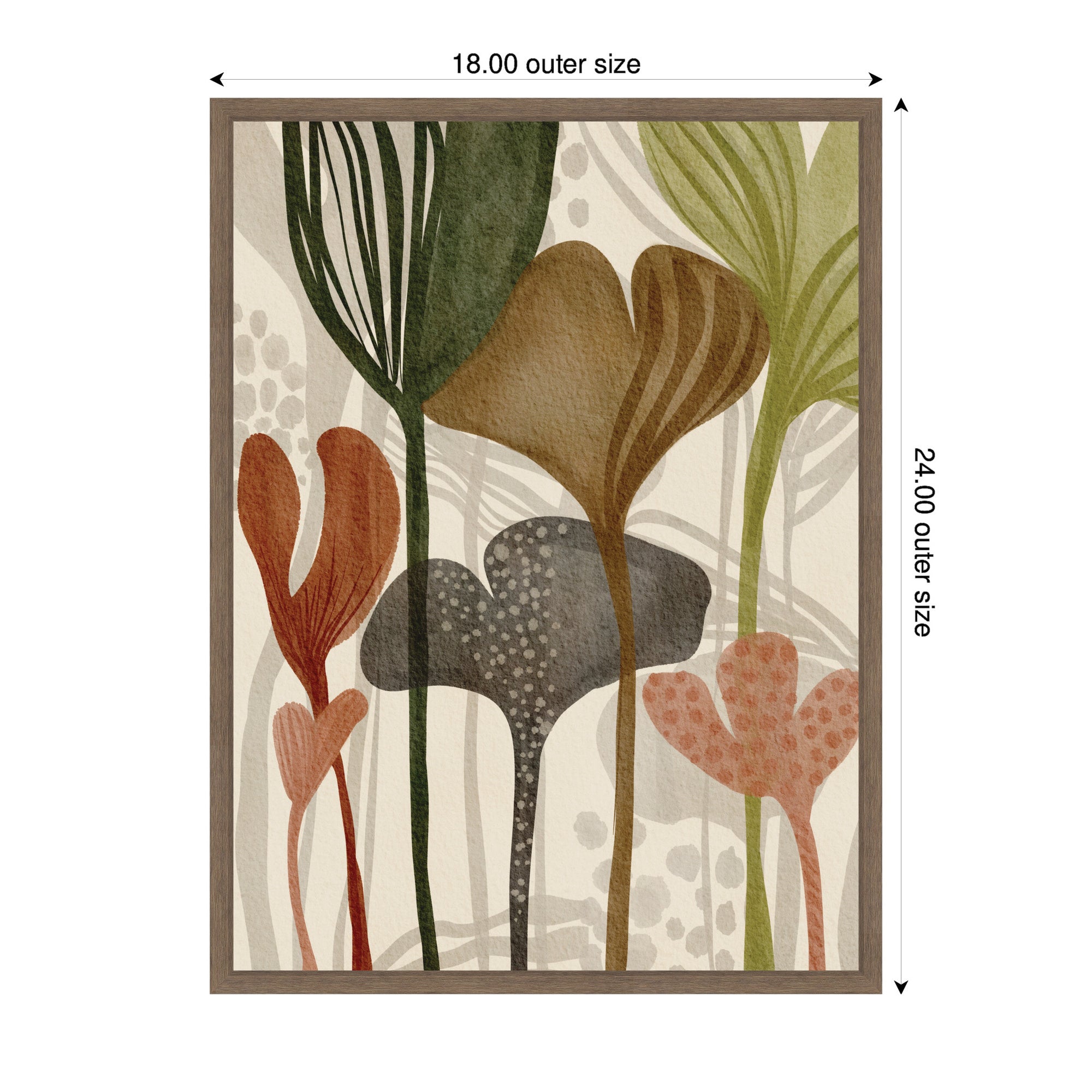 Earthen Botanicals l by Nikita Jariwala Framed Canvas Wall Art Print