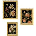 Moody Pink Floral — 3-Piece Framed Art Set