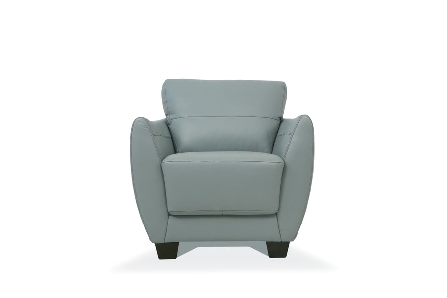 Valeria Leather Lounge Chair — Dark Walnut