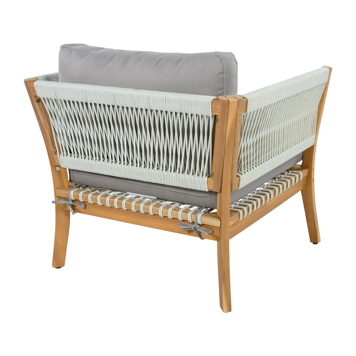 Acacia & Rope Patio Chair — Natural
