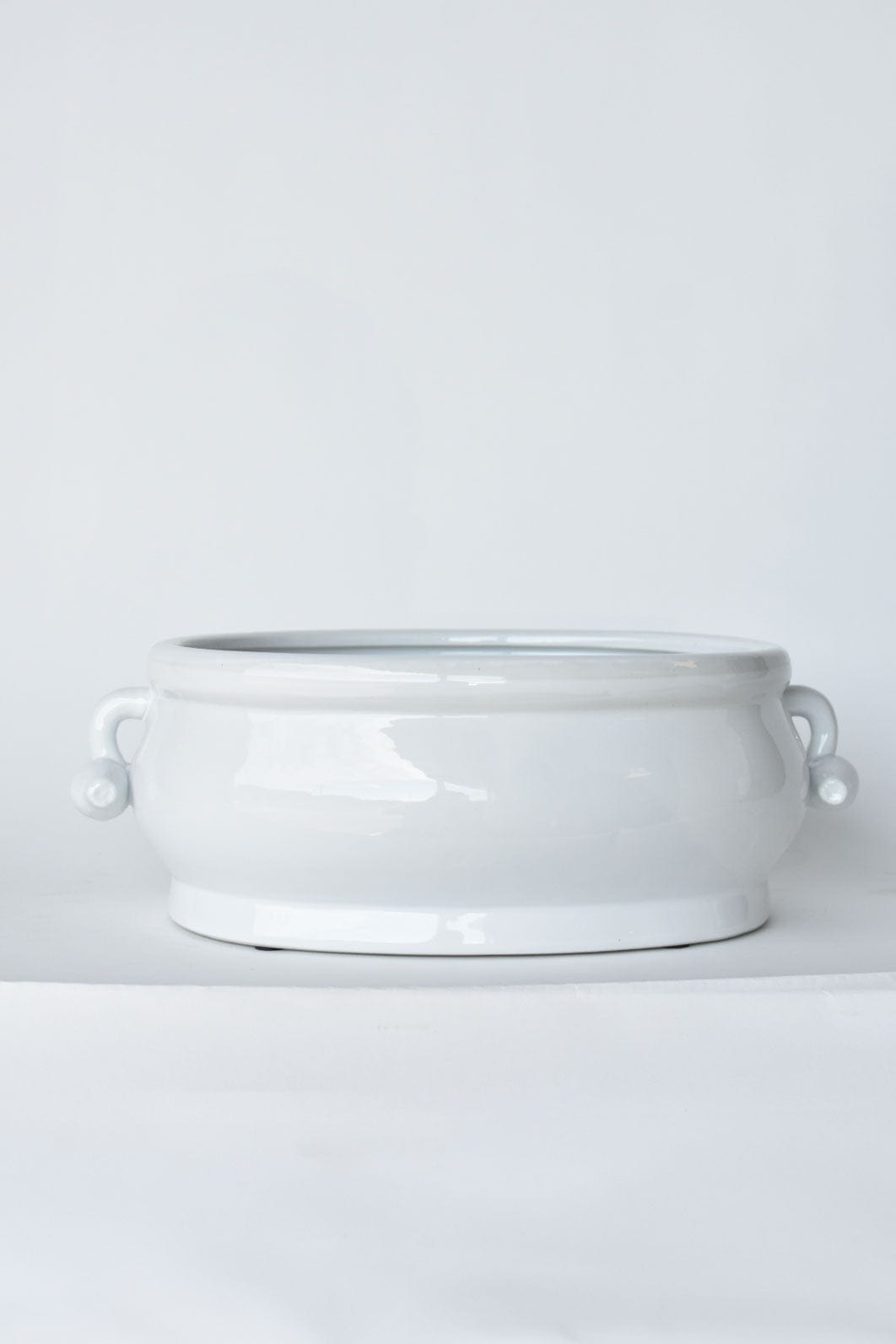Creamware Oval Cachepot with Pomegranate