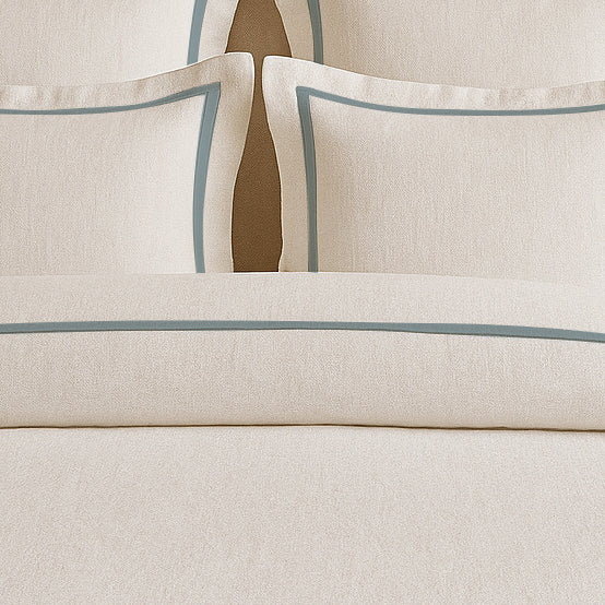 Linen Frame Trim Duvet Cover Set
