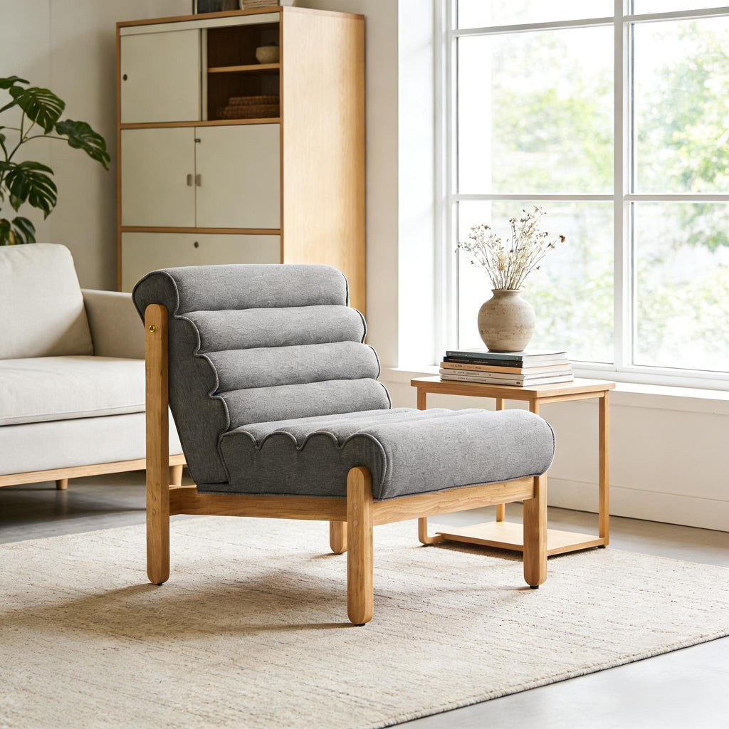 Textured Accent Chair — Two-Tone Options