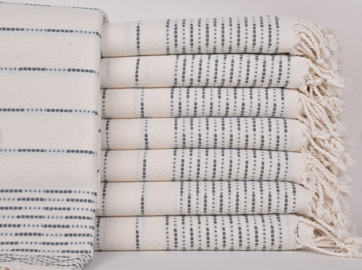Charcoal Turkish Throw Towel