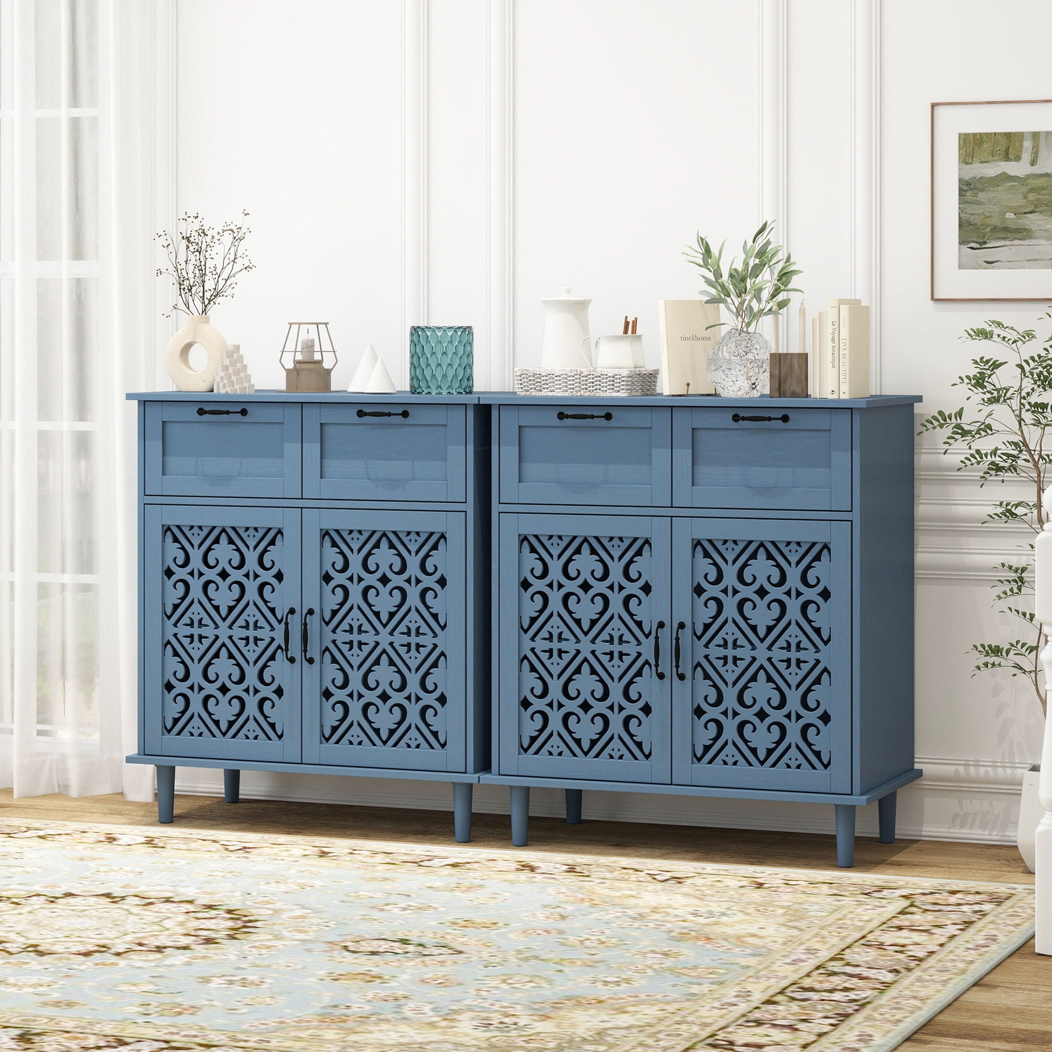 2 Door 2 Drawer Elegant Cabinet