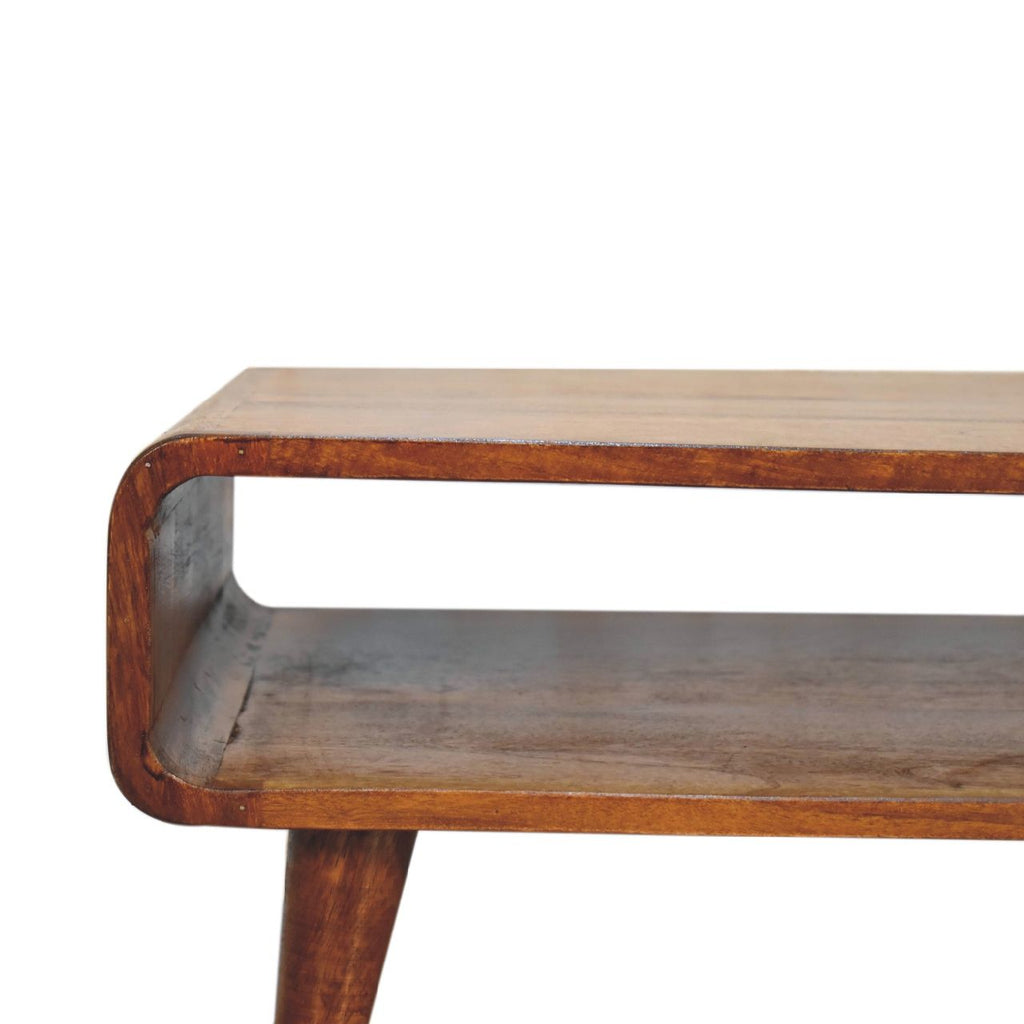 Open Mango Wood Media Table