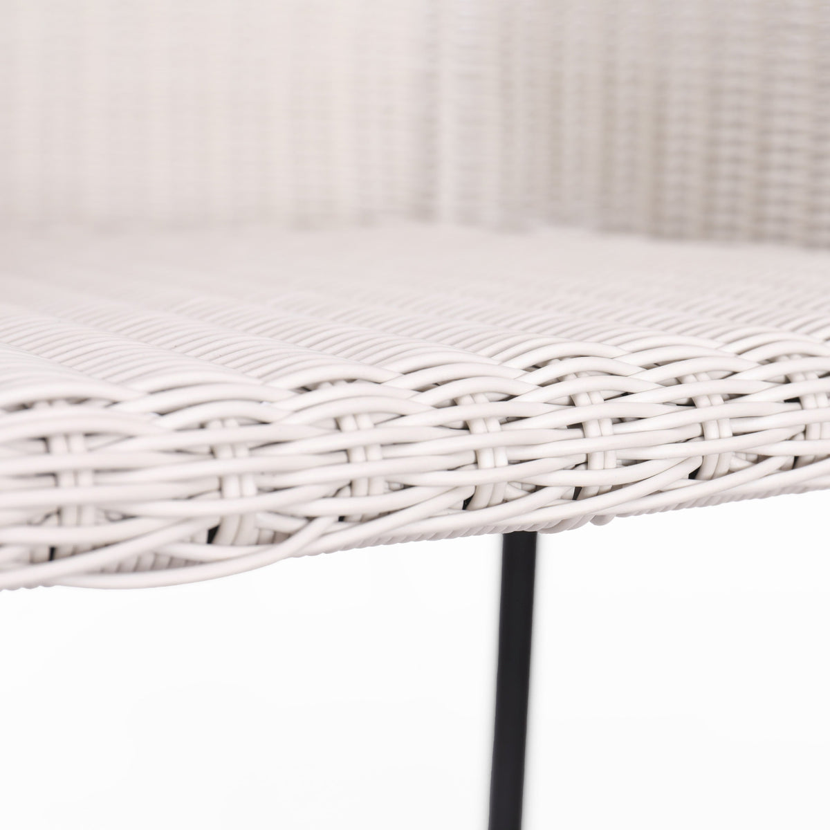 Ladd Outdoor Metal Wicker Barstool Set of 2 - Light Gray