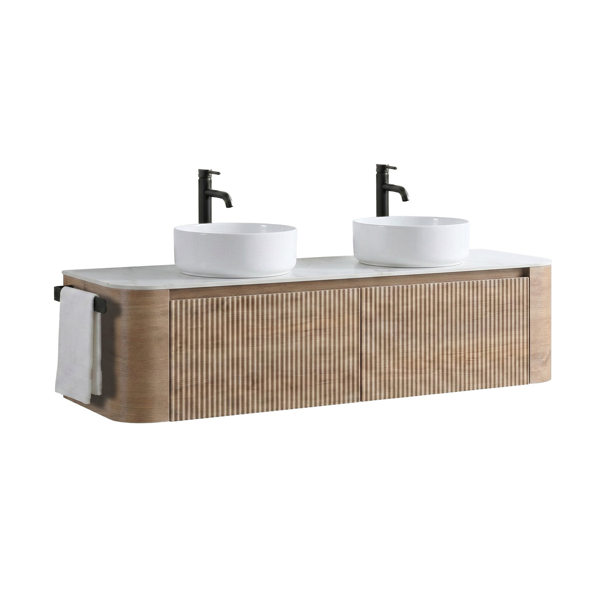 Erba 60-Inch Bathroom Vanity — Honey
