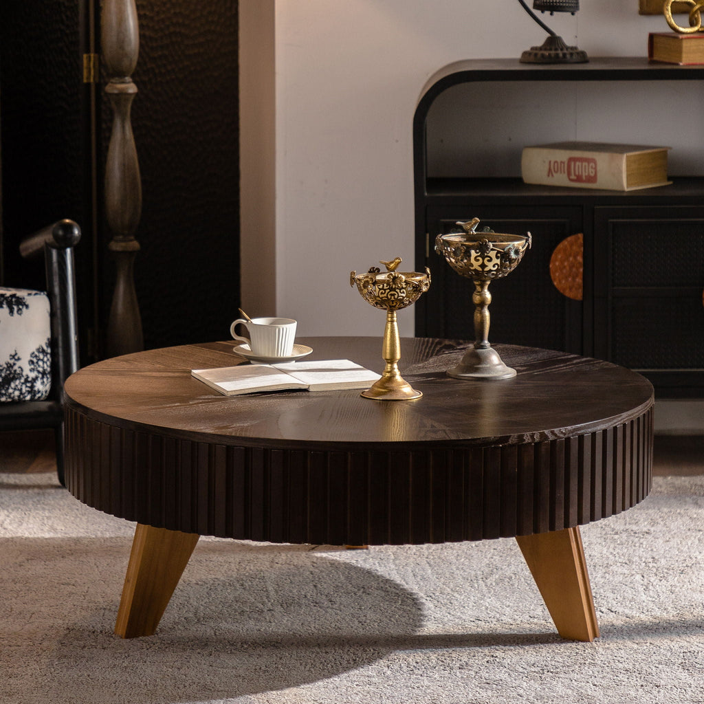 Round Wood Coffee Table