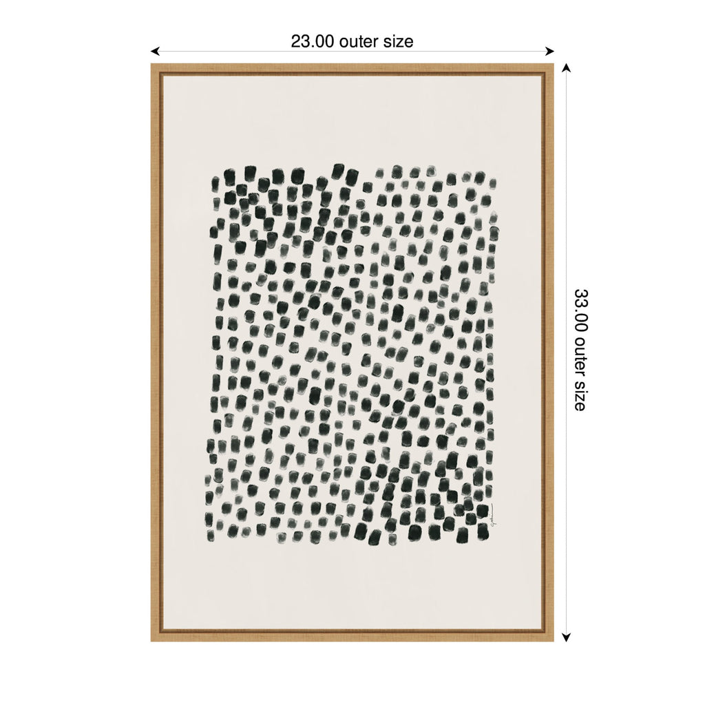 Abstract Black by Gabrielly Guedes Framed Canvas Wall Art Print