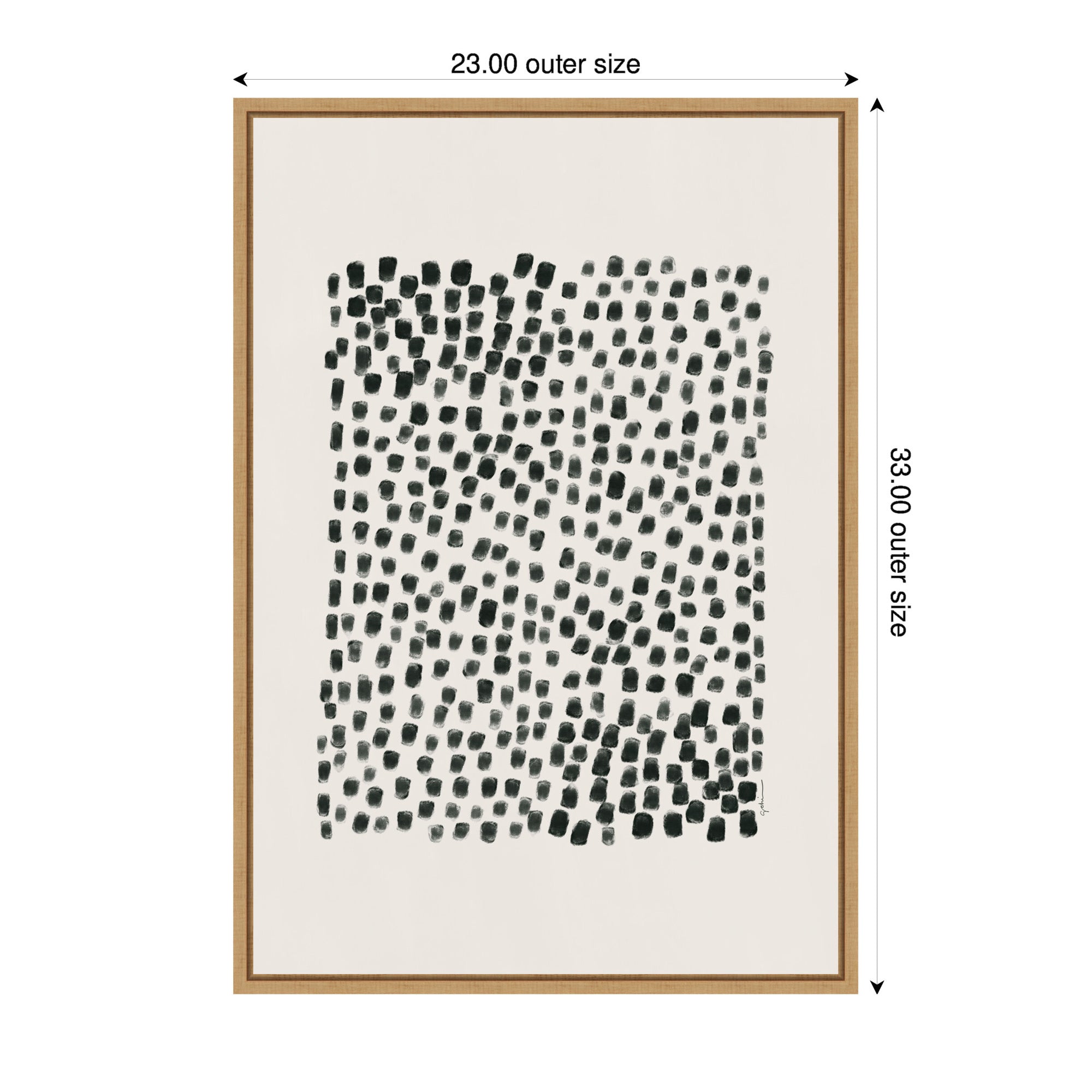 Abstract Black by Gabrielly Guedes Framed Canvas Wall Art Print