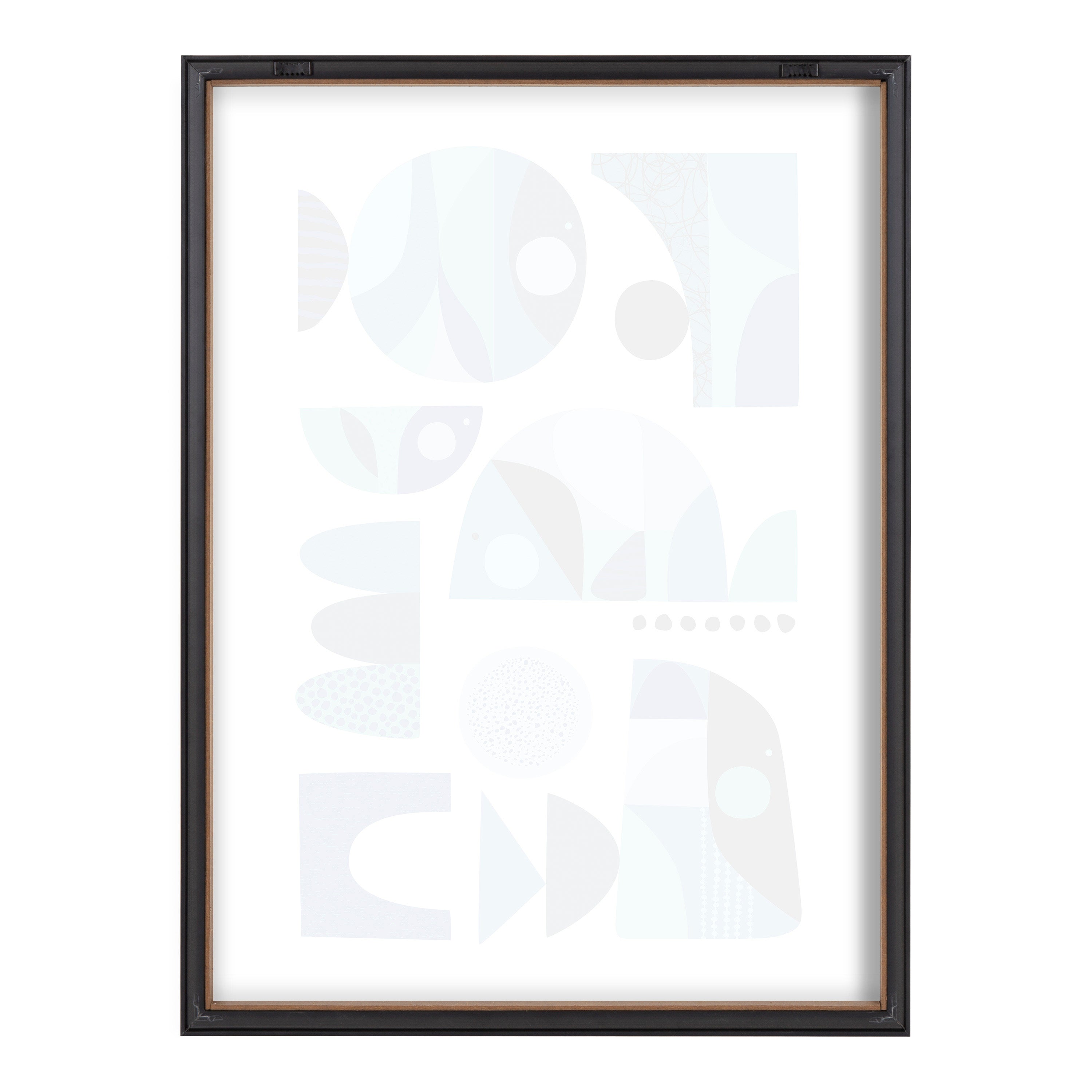 Blue Mid-Century Fish Framed Art