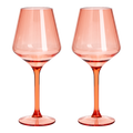 Saint Tropez Acrylic Stemmed Wine Glassware, Set of 2