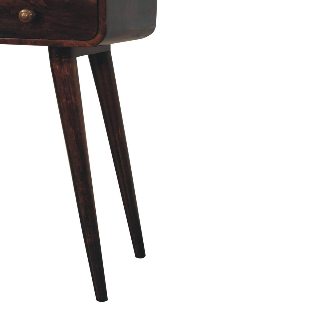 Curved Mango Wood Console Table