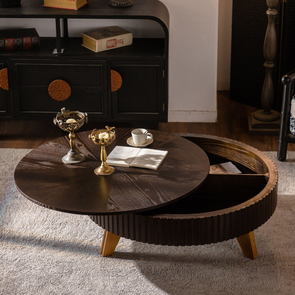 Round Wood Coffee Table