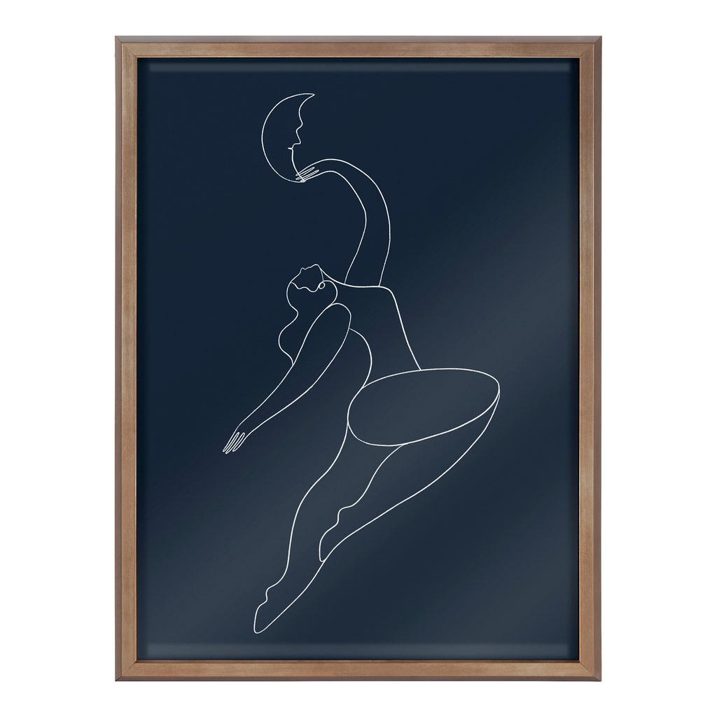 Blake Sometimes When you Fall You Fly Blue Framed Printed Glass by Maggie Stephenson