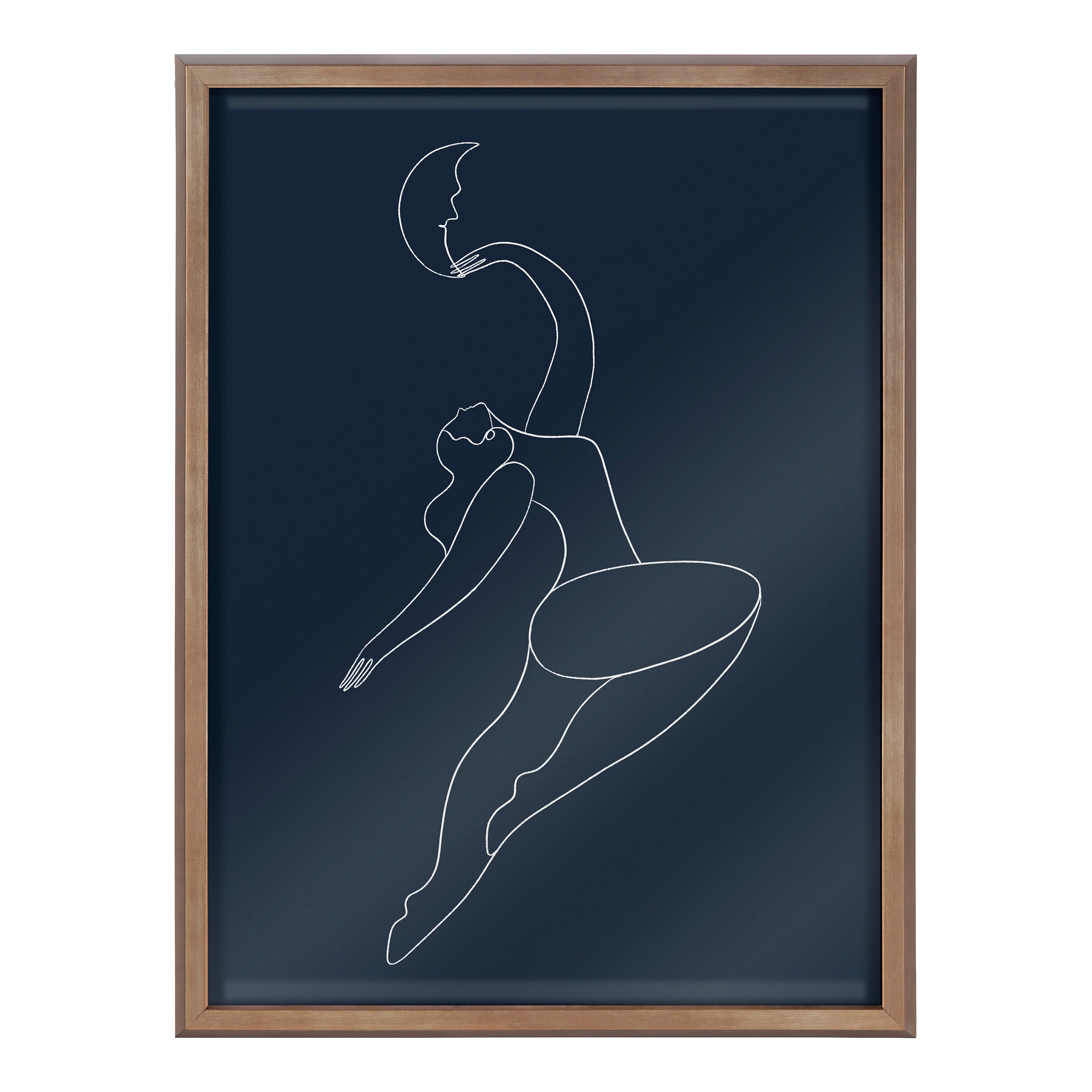 Blake Sometimes When you Fall You Fly Blue Framed Printed Glass by Maggie Stephenson