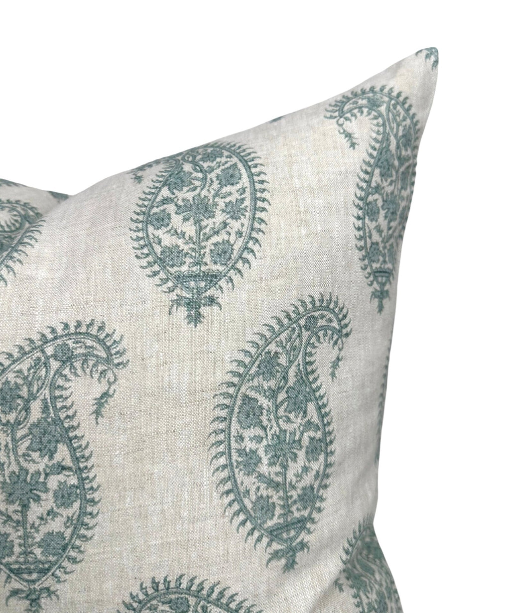 Paisley Pillow Cover in Celadon, Walter G Textiles