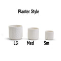 Woven-Pattern Ceramic Planters
