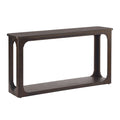 Espresso Console Table with Arched Cutouts