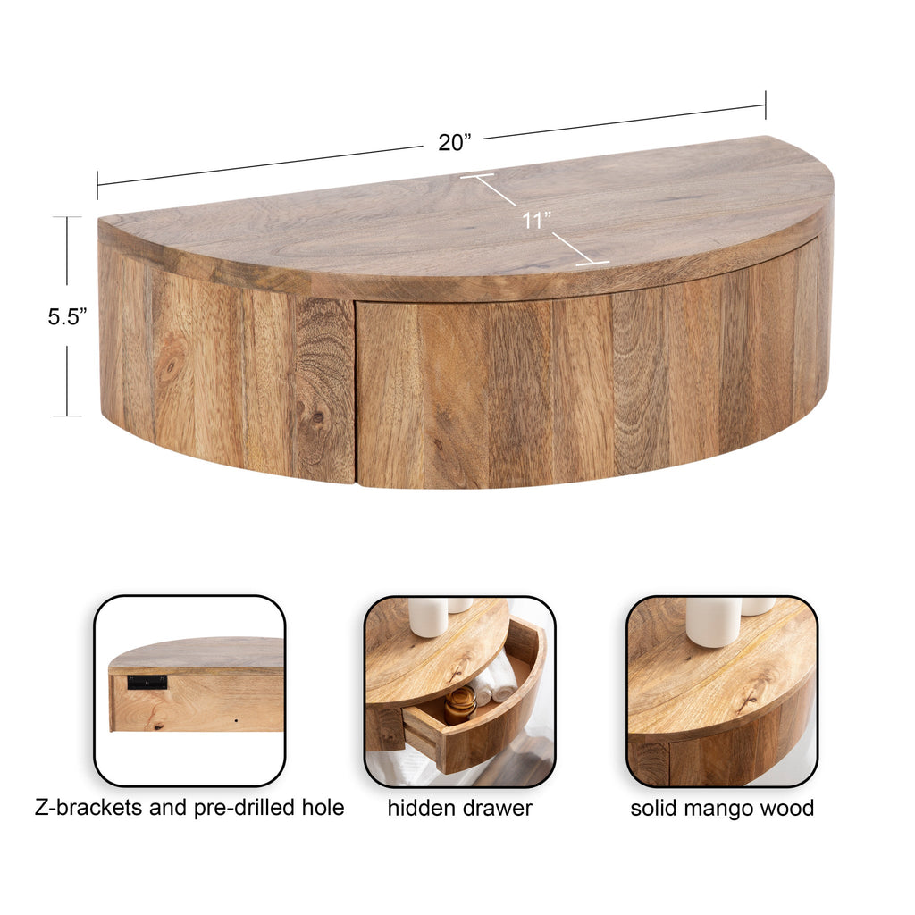 Reid Floating Wood Side Table