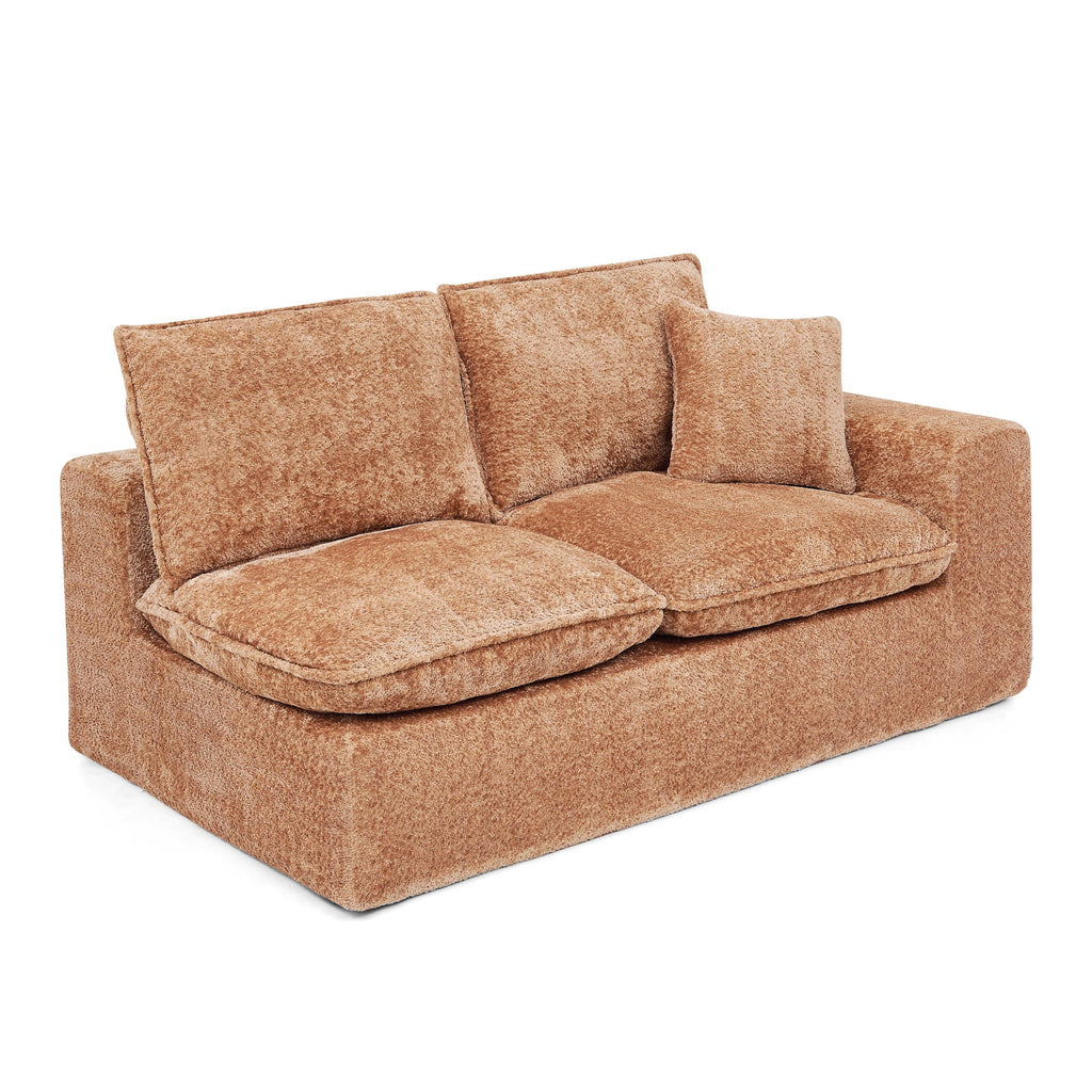 Cloud-Comfort Modular Sectional Sofa with Moveable Ottoman