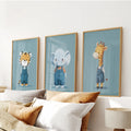 Baby Safari Nursery Wall Art Set