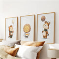 Woodland Safari Nursery Wall Art Set
