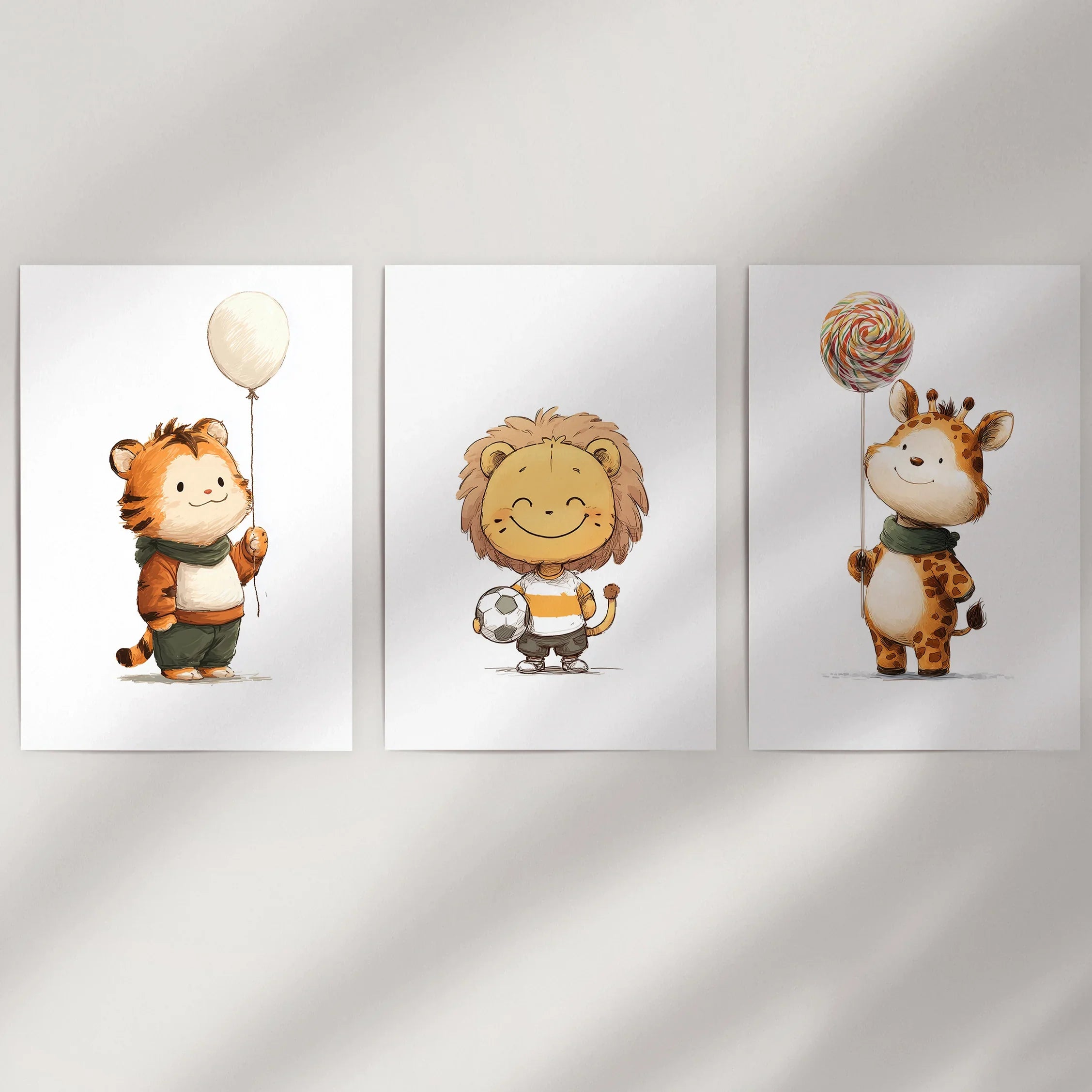 Woodland Safari Nursery Wall Art Set