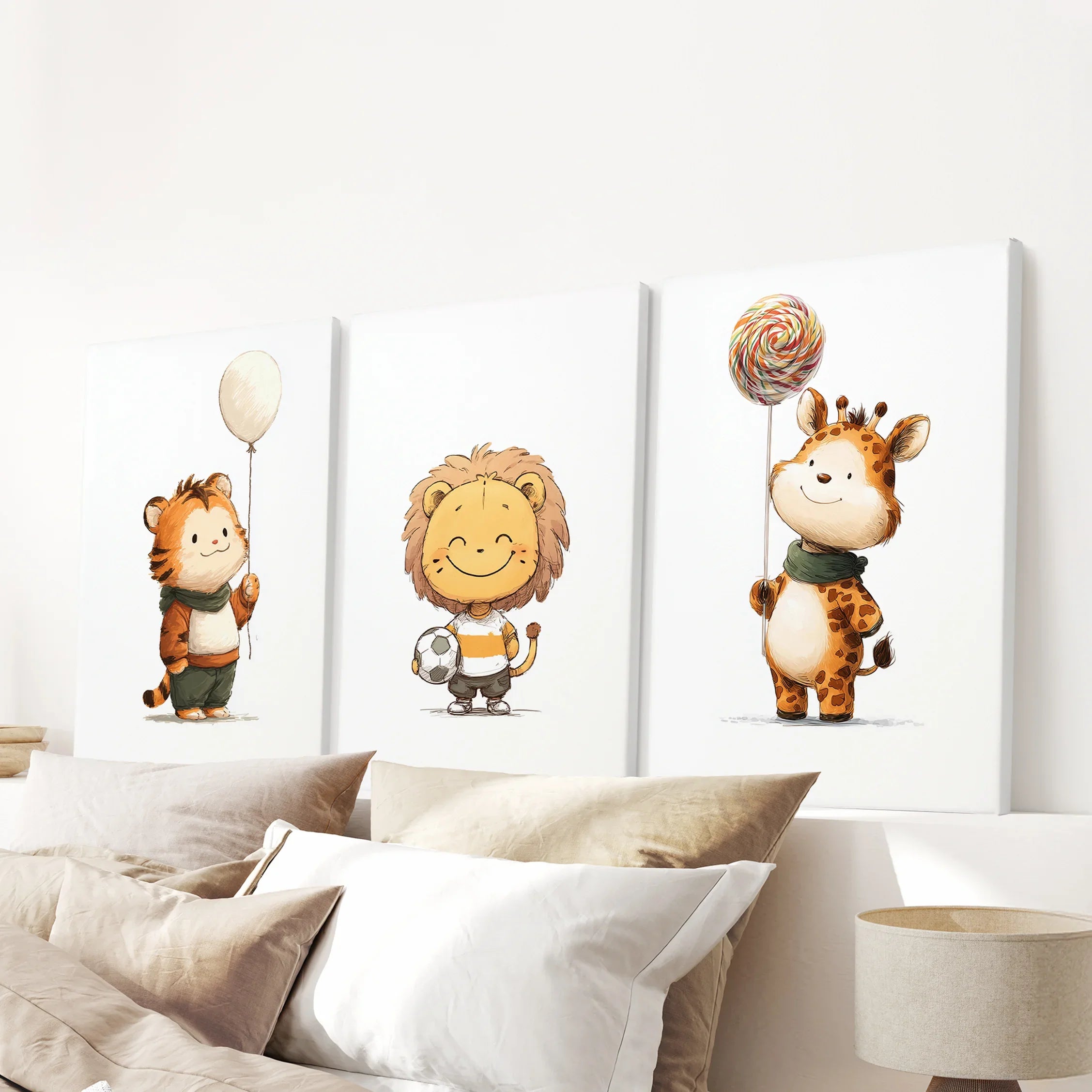 Woodland Safari Nursery Wall Art Set