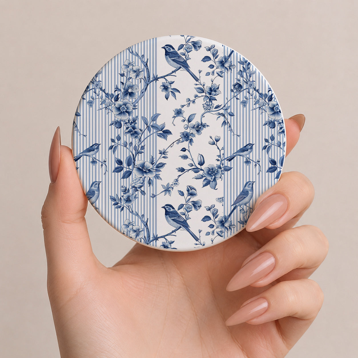 Blue & White Chinoiserie Ceramic Coasters
