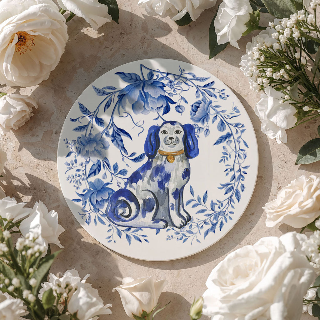 Blue & White Chinoiserie Ceramic Coasters