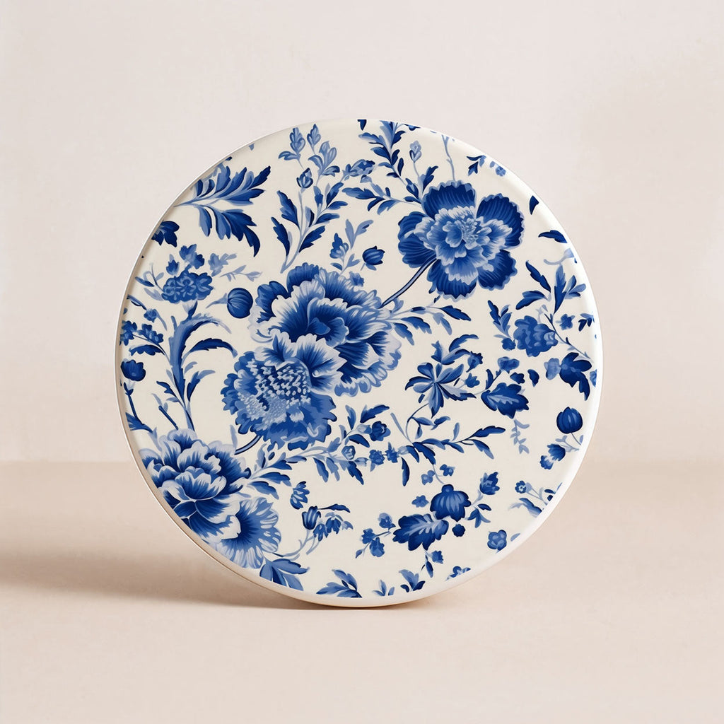 Blue & White Chinoiserie Ceramic Coasters