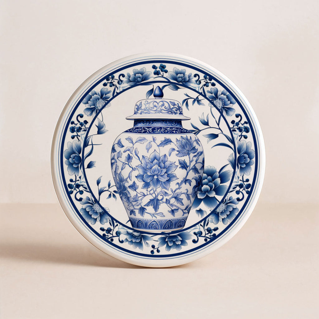 Blue & White Chinoiserie Ceramic Coasters