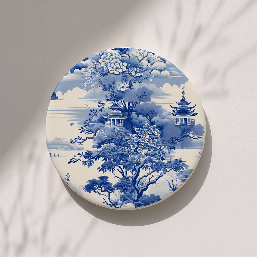 Blue & White Chinoiserie Ceramic Coasters