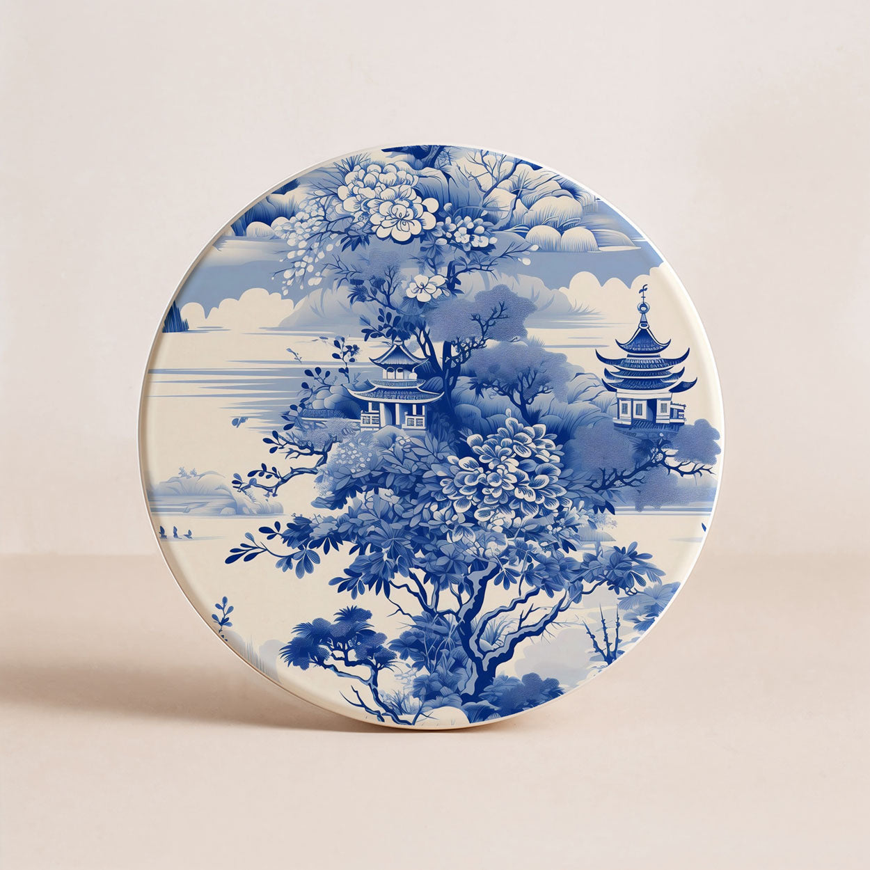 Blue & White Chinoiserie Ceramic Coasters