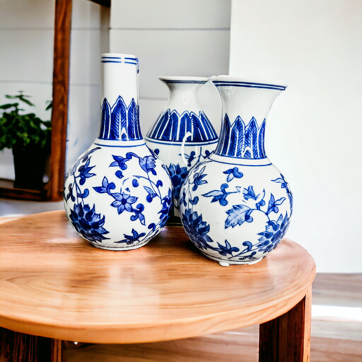 Blue & White Canton Vases