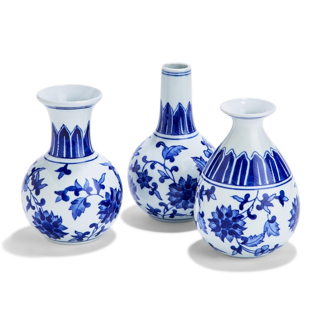 Blue & White Canton Vases