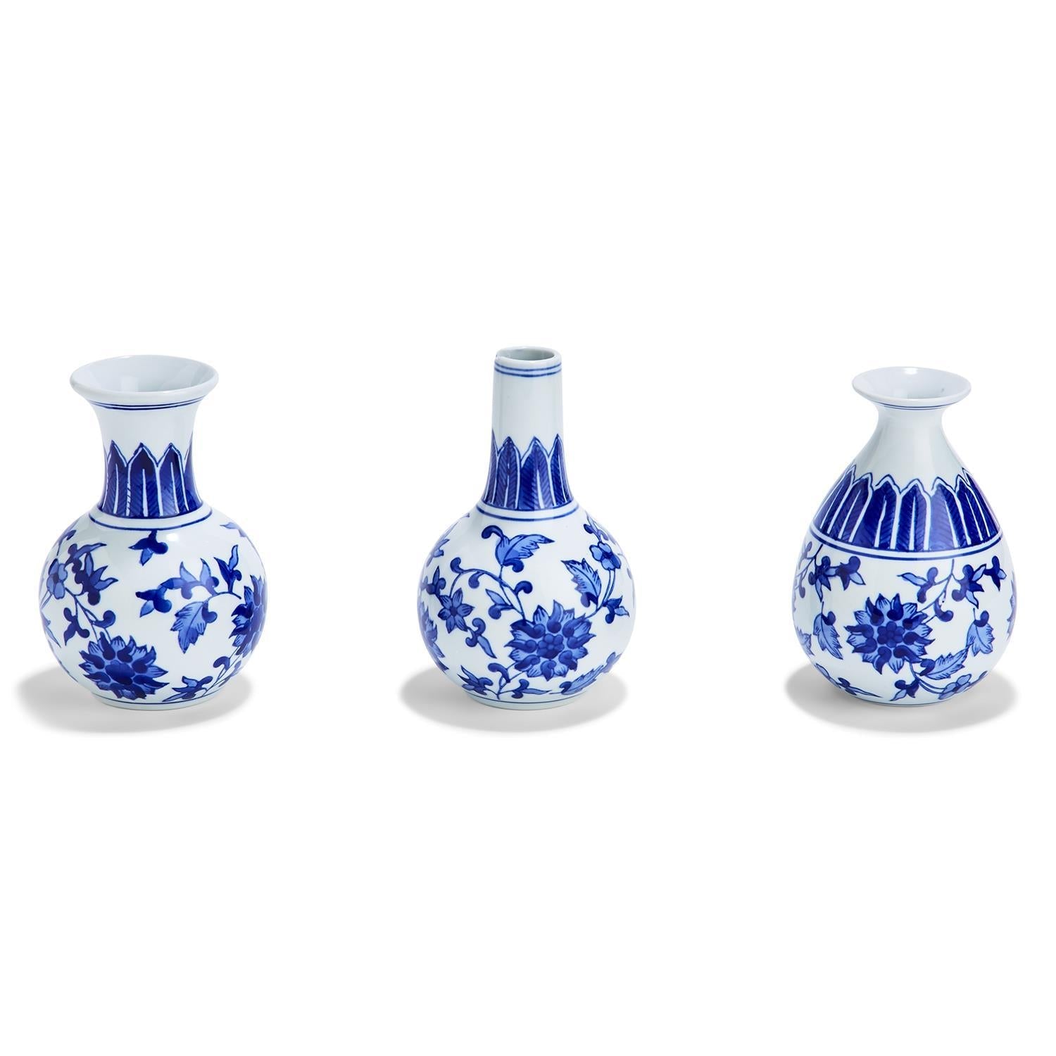 Blue & White Canton Vases