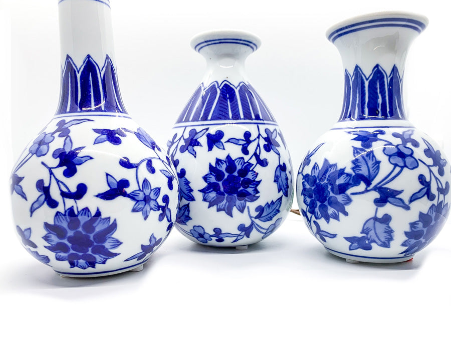 Blue & White Canton Vases