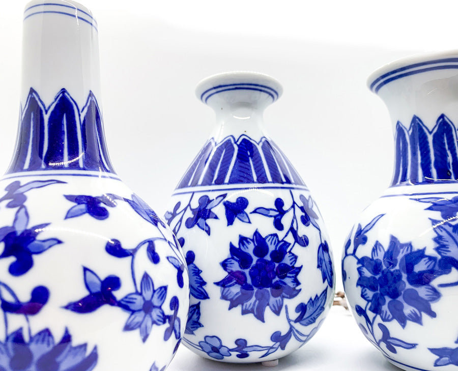 Blue & White Canton Vases